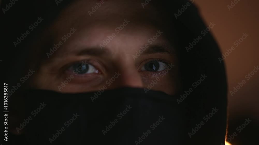A man in a black mask and hood.
Mysterious man in a mask.
A man hides an owl's face under a black mask.
Mask, criminal, privacy, thief, hood A man in a black mask and hood.
Mysterious man in a mask.
A man hides an owl's face under a black mask.
Mask, criminal, privacy, thief, hood