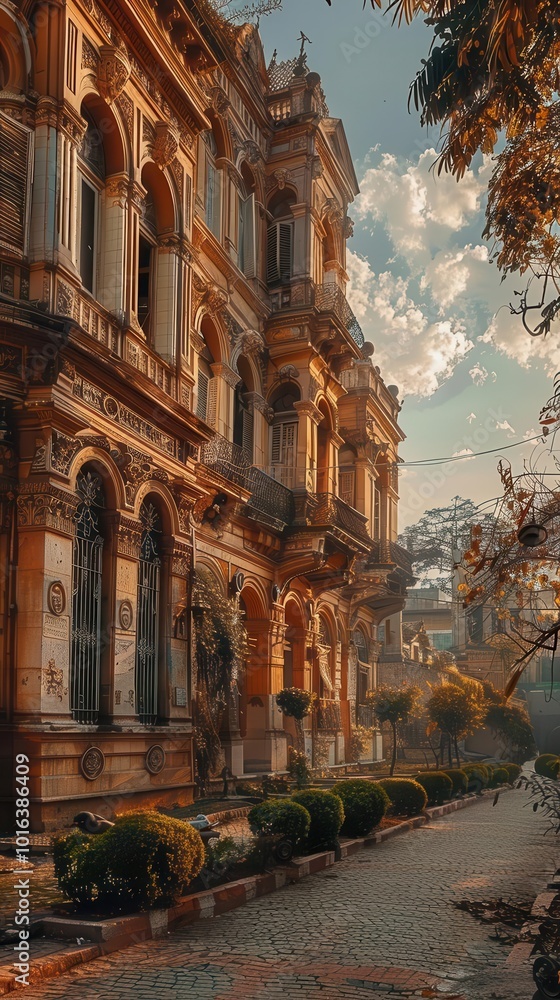 Naklejka premium Historical landmarks with rich stories and architecture, grand and significant, Urban, Soft tones, Photograph, Heritage sites