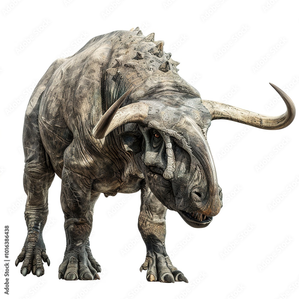 Fototapeta premium Prehistoric Grazer on Transparent Background 
