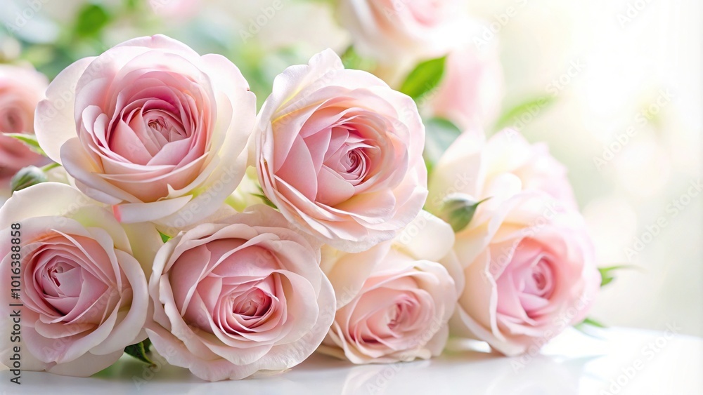 pale pink rose flowers on white background with shallow depth of field pale pink rose flowers on white background with shallow depth of field