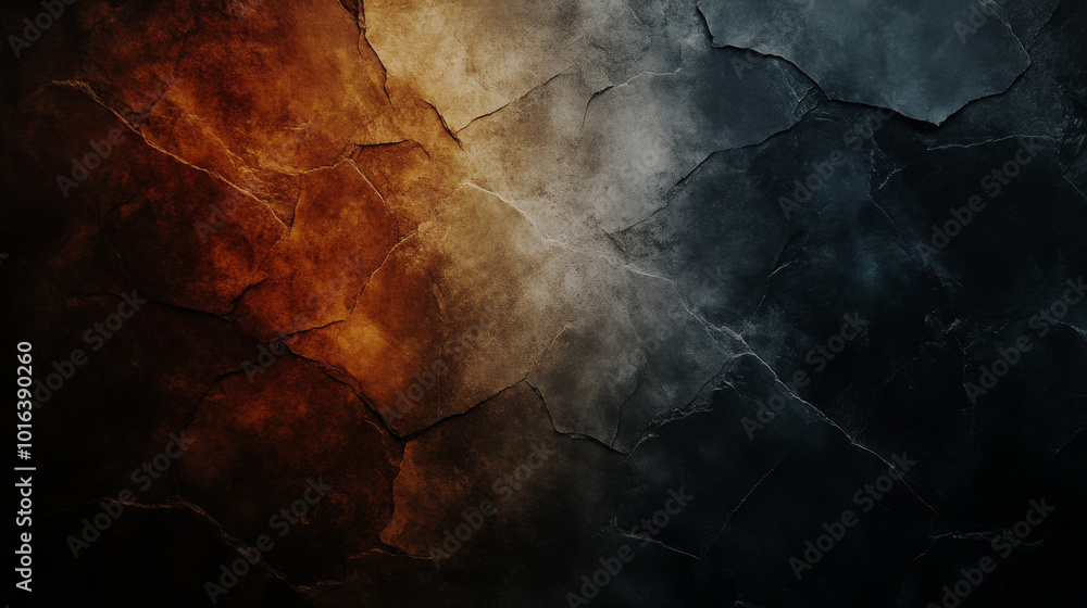 Fototapeta premium A dark and moody abstract background with a cracked texture.