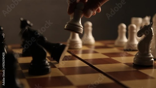Chess Pieces on the Board Full HD Video