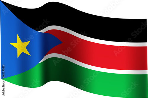 Free Download South Sudan Realistic 3D Waving Flag - GFXLoad