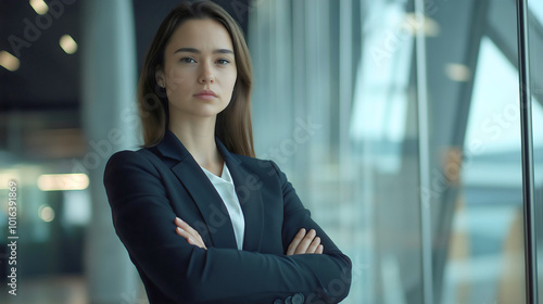 Free Download An attractive young woman who has pursued her career and achieved success in her job, a young woman CEO and entrepreneur who exudes seriousness and accomplishment. - GFXLoad