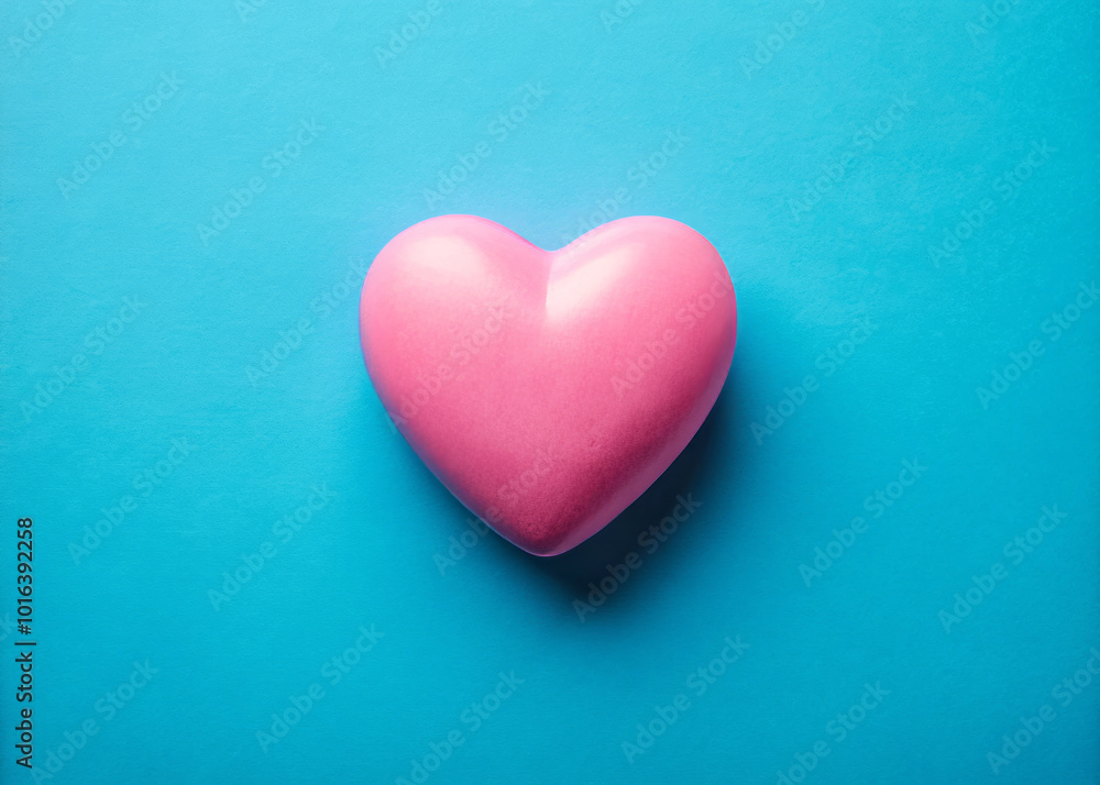 pink heart on blue background creates vibrant and cheerful visual. This evokes feelings of love and affection, perfect for various creative projects pink heart on blue background creates vibrant and cheerful visual. This evokes feelings of love and affection, perfect for various creative projects