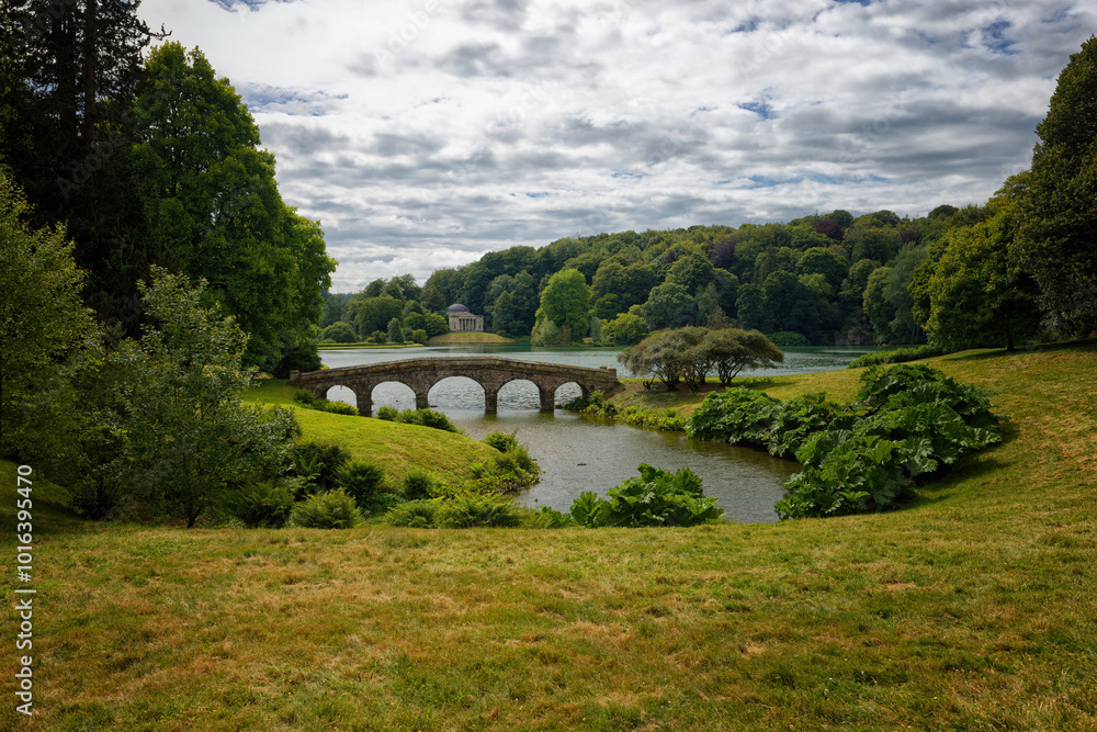 The natural beauty of the scene at Stourhead Warminster Wiltshire England UK The natural beauty of the scene at Stourhead Warminster Wiltshire England UK