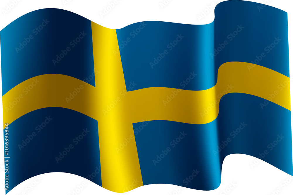 Sweden Realistic 3D Waving Flag Sweden Realistic 3D Waving Flag