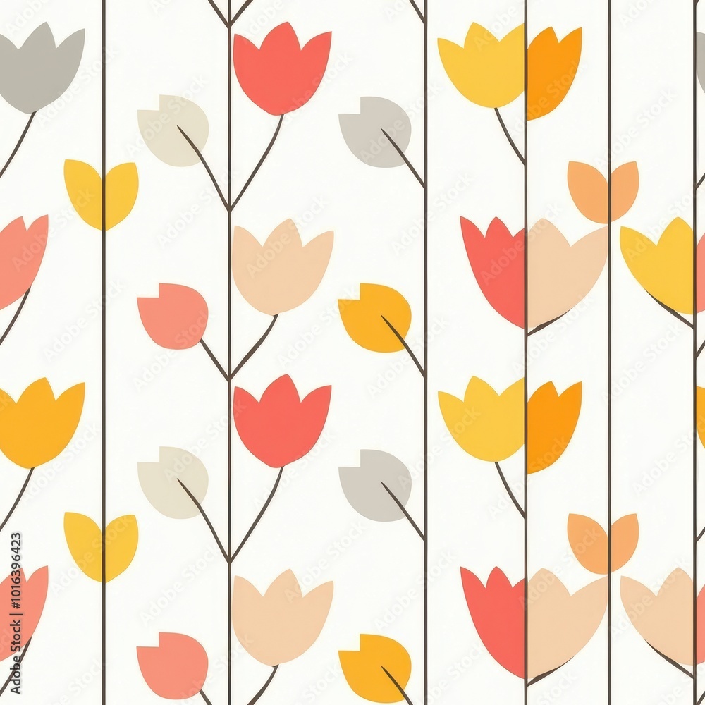 Soft Geometric Petals in Harmonious Tones Soft Geometric Petals in Harmonious Tones
