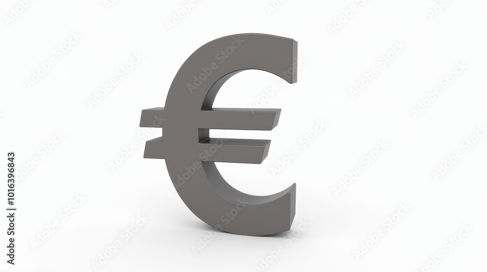 Euro Currency Symbol Isolated on White Background – 3D Metallic Euro Sign for Financial, Business, and Economic Concepts Euro Currency Symbol Isolated on White Background – 3D Metallic Euro Sign for Financial, Business, and Economic Concepts