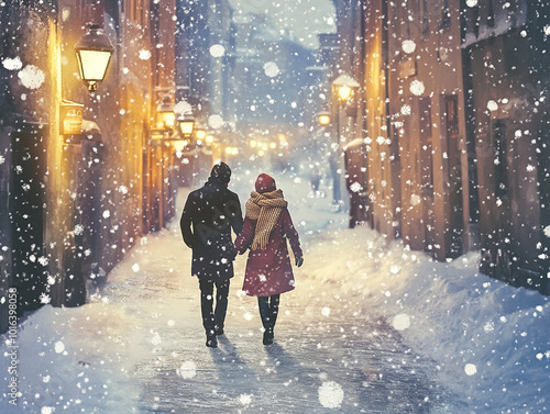  A couple on a winter walk