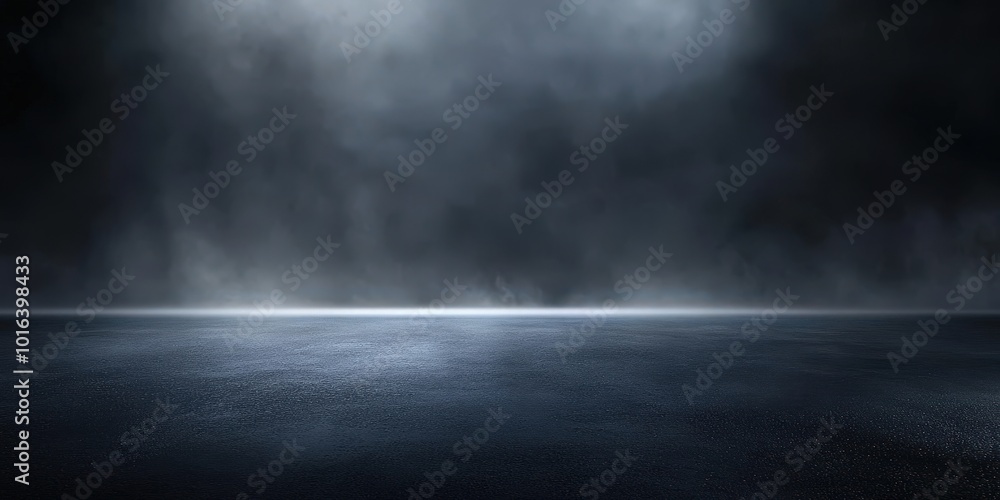 Dark Foggy Floor with Spotlight Effect Dark Foggy Floor with Spotlight Effect