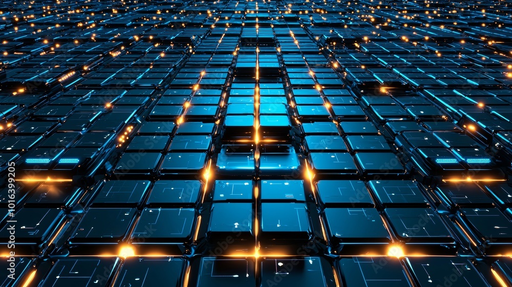 Obraz premium Futuristic Digital Seamless Texture and Pattern