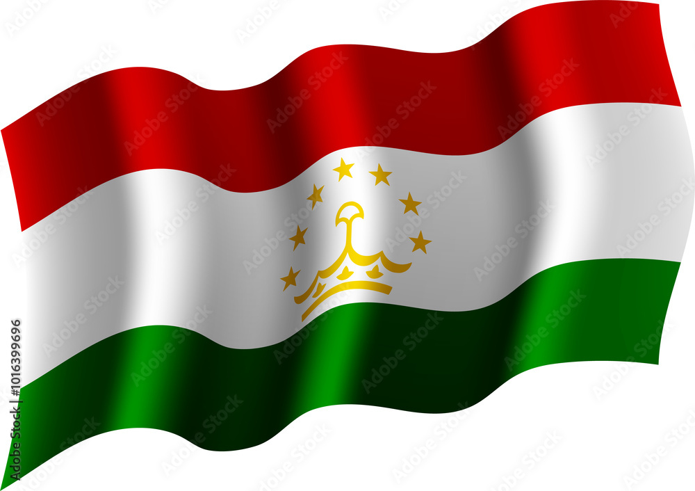 Tajikistan Realistic 3D Waving Flag Tajikistan Realistic 3D Waving Flag