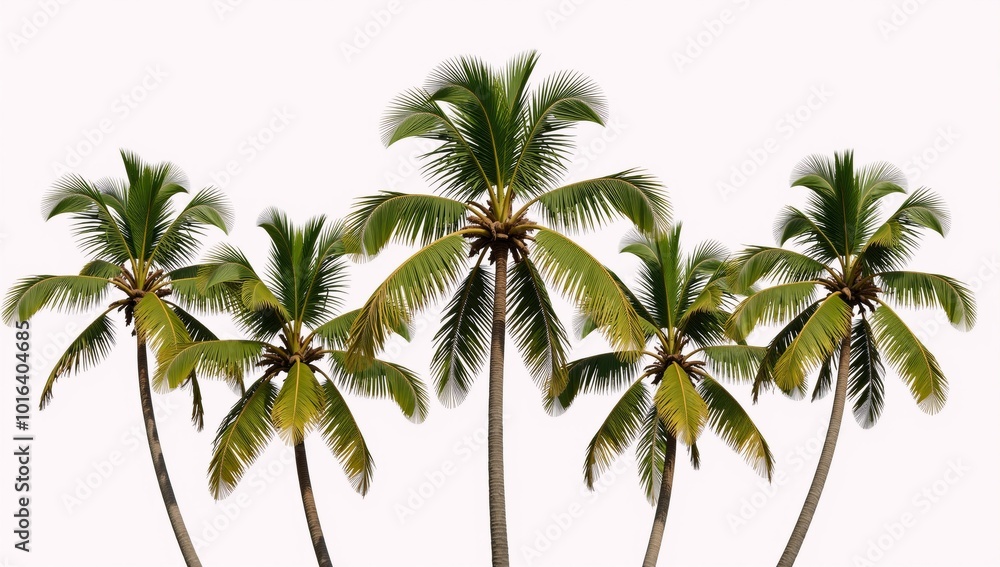 Isolated coconut palms on a white background Isolated coconut palms on a white background