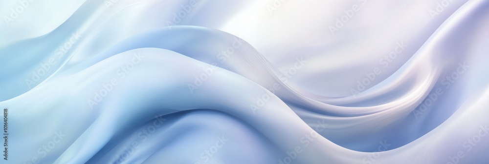 Obraz premium Abstract flowing fabric in soft pastel colors, creating a serene and calming visual effect.