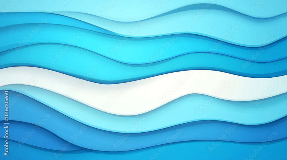 Fototapeta premium Abstract blue and white wavy background, perfect for modern designs.