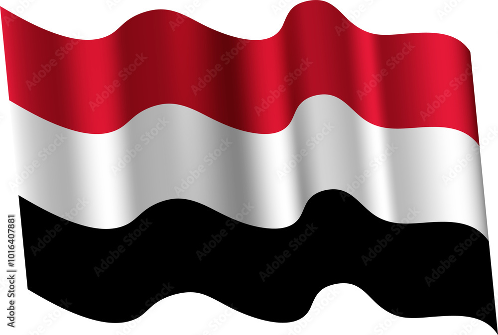 Yemen Realistic 3D Waving Flag Yemen Realistic 3D Waving Flag