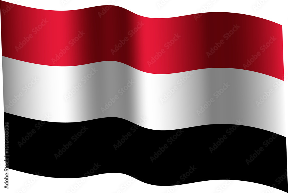 Yemen Realistic 3D Waving Flag Yemen Realistic 3D Waving Flag