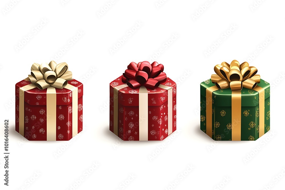 Obraz premium gift box set vector illustration