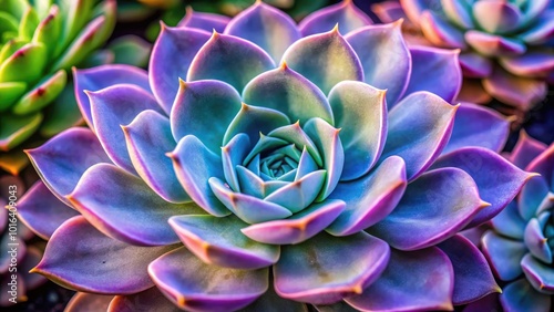 Wallpaper Mural Beautiful Lavender Succulent Plant Close-Up with Delicate Leaves and Natural Soft Lighting Effects Torontodigital.ca