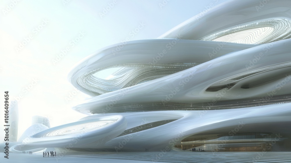 Cutting-Edge Futuristic Community Theater Concept with Flexible Spaces and Stunning Design Cutting-Edge Futuristic Community Theater Concept with Flexible Spaces and Stunning Design