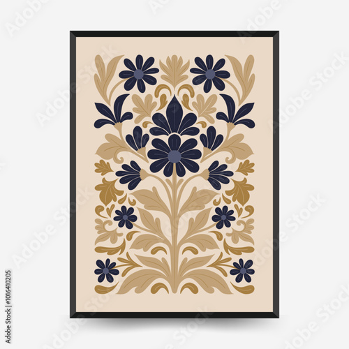 Abstract folk nordic art posters template. Modern trendy minimal style. Hand drawn design for wallpaper, wall decor, print, postcard, cover, template, banner.