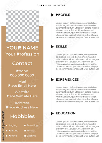 CV design, work resume
