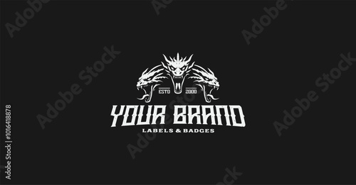 Three head dragon hydra logo