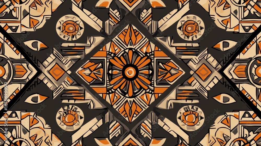 Tribal Inspired Seamless Pattern Design Tribal Inspired Seamless Pattern Design