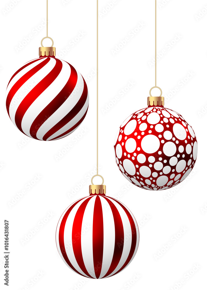 Red Christmas ball with pattern isolated on white background. Red Christmas ball with pattern isolated on white background.