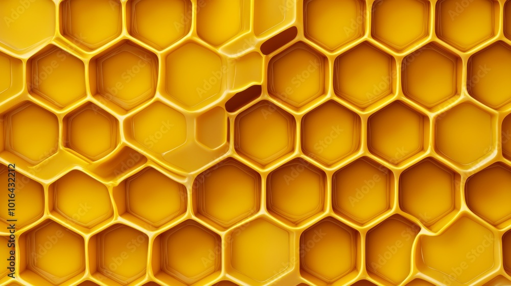 Yellow Honeycomb Texture and Seamless Pattern Yellow Honeycomb Texture and Seamless Pattern