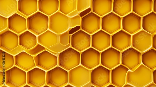 Yellow Honeycomb Texture and Seamless Pattern