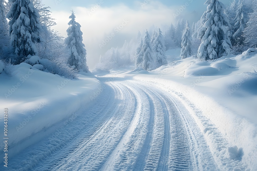 Tire Tracks In Snow Tire Tracks In Snow