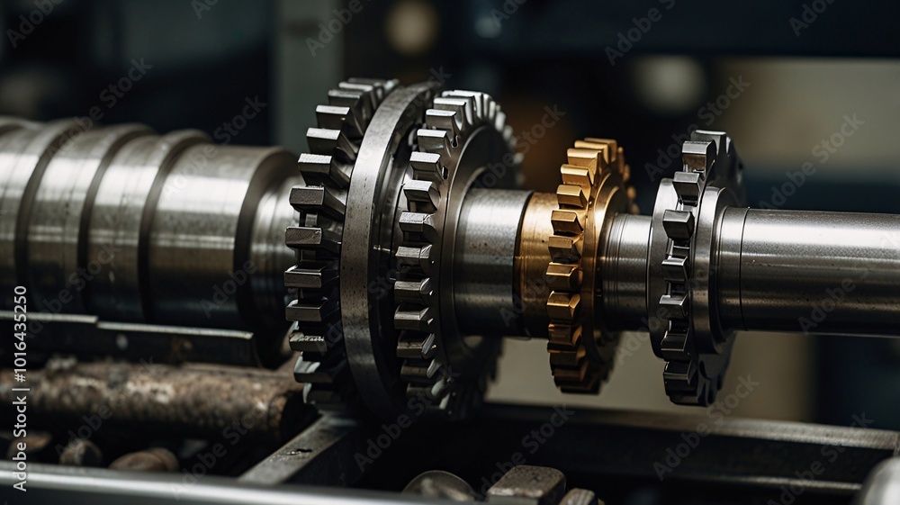 Close-up of industrial machinery with gears, bolts, and levers, highlighting mechanical precision and engineering complexity. Close-up of industrial machinery with gears, bolts, and levers, highlighting mechanical precision and engineering complexity.