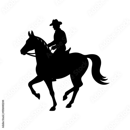 Horseman vector or silhouette 
