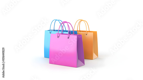 Wallpaper Mural Colorful paper bags for shopping Torontodigital.ca