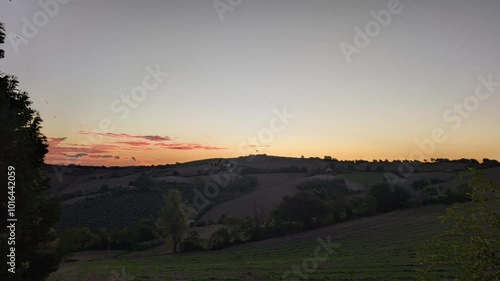 Wallpaper Mural Panorama all'alba nelle campagne marchigiane Torontodigital.ca