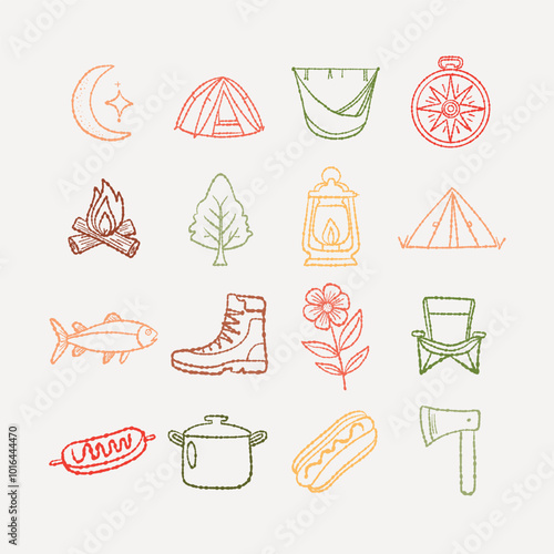 Camping Icons Set