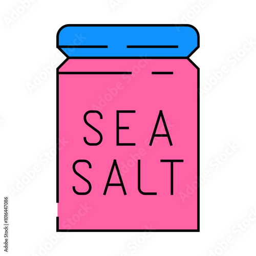 sea salt line icon vector. sea salt sign. isolated symbol illustration