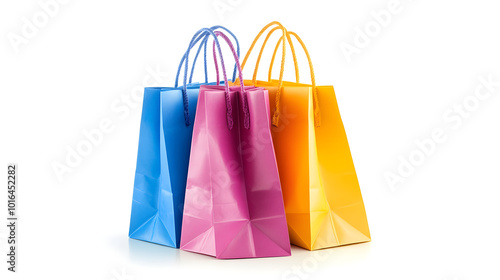 Colorful paper bags for shopping