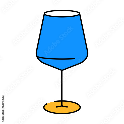 cabernet wine glass line icon vector. cabernet wine glass sign. isolated symbol illustration