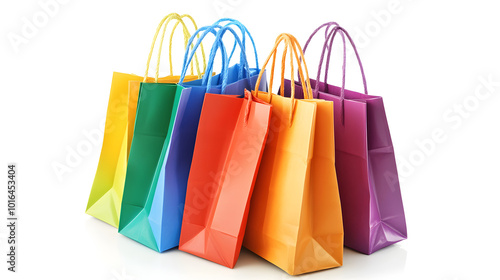 Colorful paper bags for shopping