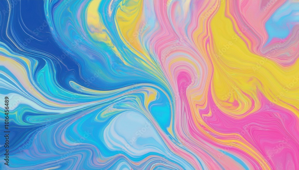 Abstract watercolor marble paint background. Blue pink and yellow Abstract watercolor marble paint background. Blue pink and yellow