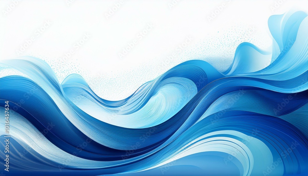 Blue abstract wave background with white background. ai generative. Blue abstract wave background with white background. ai generative.