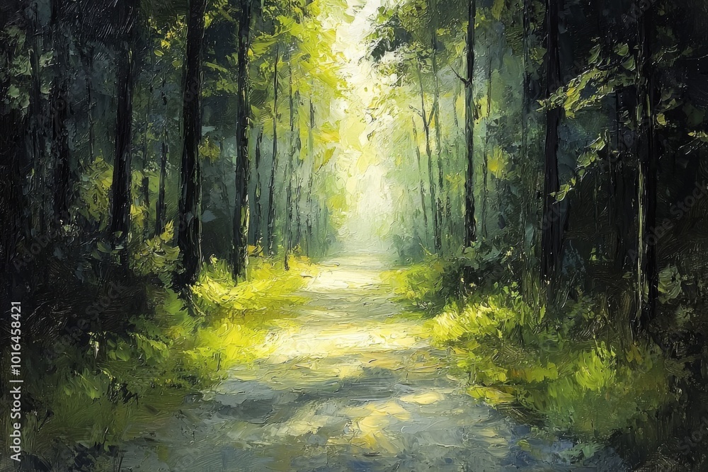 Fototapeta premium Abstract oil painting illustration background created with Generative AI