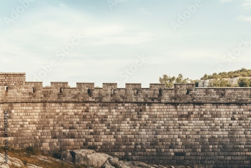 Medieval territory wall architecture building fortification.