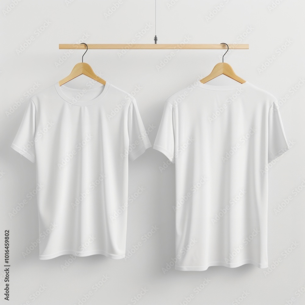 White t-shirts hanger undershirt clothing. White t-shirts hanger undershirt clothing.