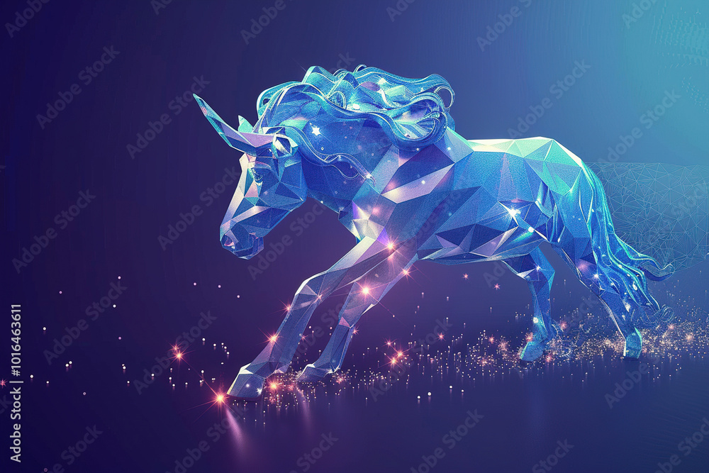 Astrological composition with concept of Horse zodiac sign symbol Astrological composition with concept of Horse zodiac sign symbol