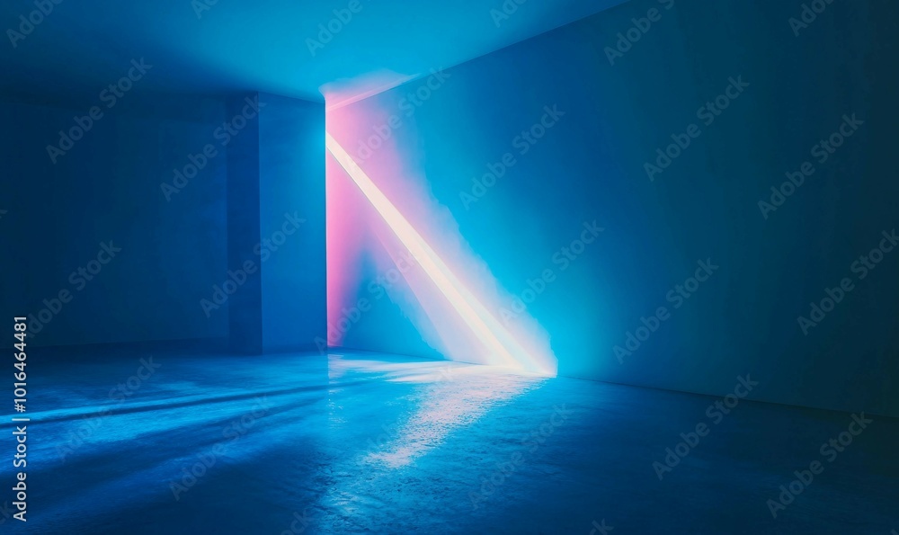 Obraz premium A Spectrum of Neon Colors Burst Through the Holographic Glow of Light, Creating a Radiant Rainbow Reflection that Feels Futuristic and Full of Vibrancy