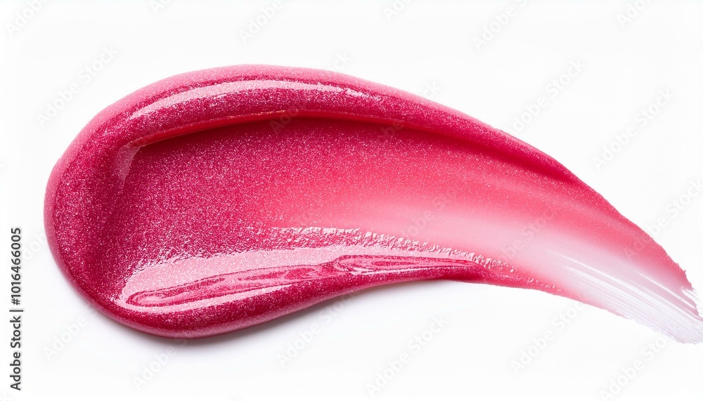 Pink lip gloss texture isolated on white background. Smudged cosmetic product smear. Make-up swatch product sample Pink lip gloss texture isolated on white background. Smudged cosmetic product smear. Make-up swatch product sample